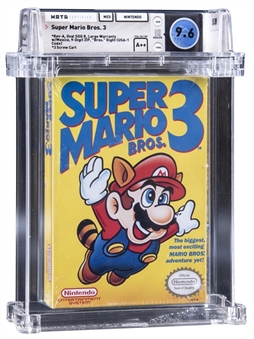 1990 NES Nintendo (USA) "Super Mario Bros. 3"  Right Variation (Late Production) Sealed Video Game - WATA 9.6/A++
